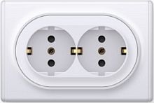 Розетка с заземлением OneKeyElectro Florence 1-м. 2 мод. белый картинка